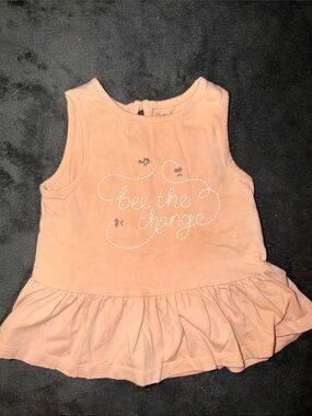 Cynthia Rowley Peach Sleeveless Ruffle Top - 18 months